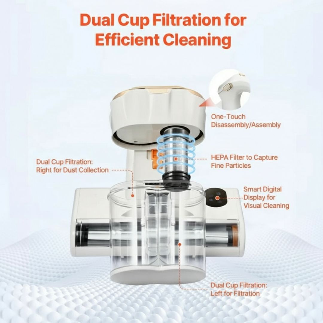 PureRest™ – Handheld Mattress & Fabric Vacuum