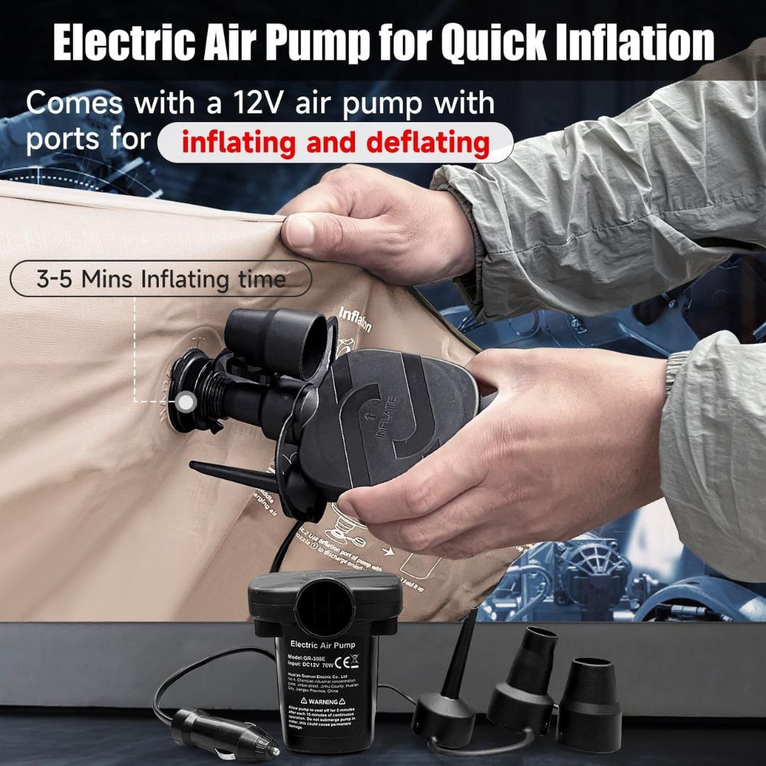 RoadRest™ – Inflatable Car Air Mattress with Pillows